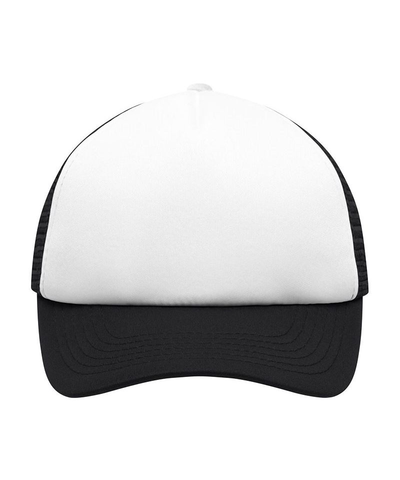 Cappellino baseball bambino con rete Myrtle Beach MB071 52 Cappellino-baseball-bambino-con-rete-Myrtle-Beach-MB071-bianco-nero