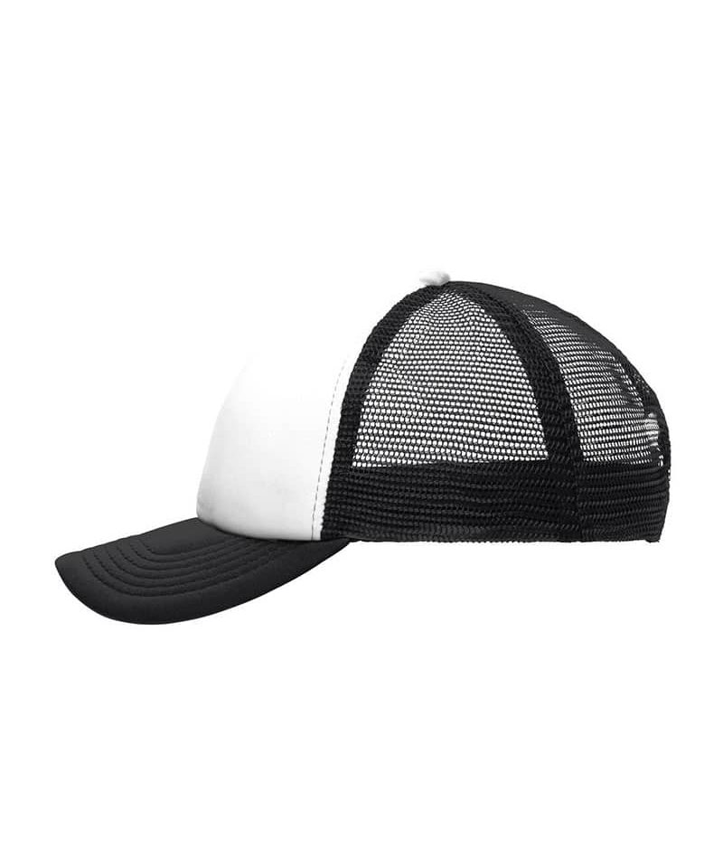 Cappellino baseball bambino con rete Myrtle Beach MB071 54 Cappellino-baseball-bambino-con-rete-Myrtle-Beach-MB071-bianco-nero-sinistro