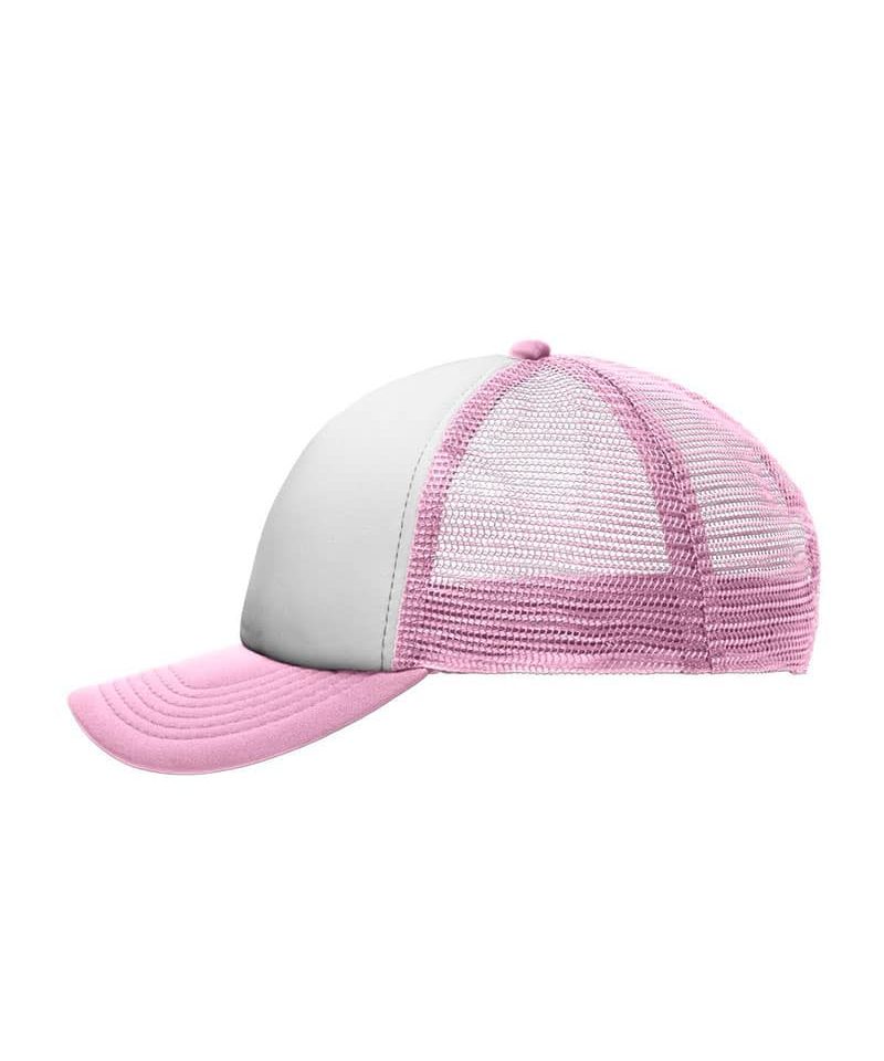 Cappellino baseball bambino con rete Myrtle Beach MB071 58 Cappellino-baseball-bambino-con-rete-Myrtle-Beach-MB071-bianco-rosa-sinistro