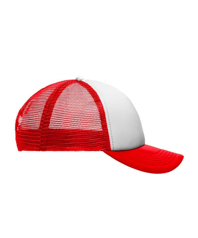 Cappellino baseball bambino con rete Myrtle Beach MB071 63 Cappellino-baseball-bambino-con-rete-Myrtle-Beach-MB071-bianco-rosso--destro