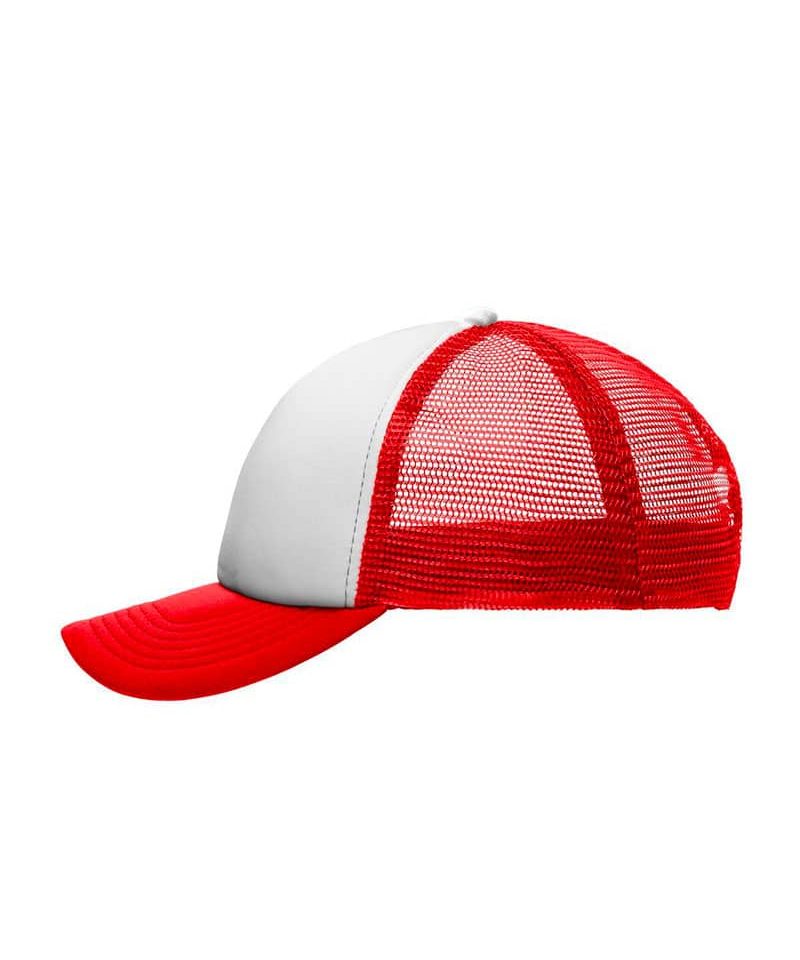 Cappellino baseball bambino con rete Myrtle Beach MB071 62 Cappellino-baseball-bambino-con-rete-Myrtle-Beach-MB071-bianco-rosso-sinistro