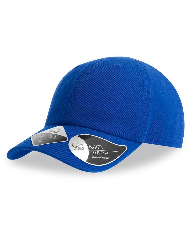 Cappellino-baseball-bambino-in-cotone-organico-destrutturato-Atlantis-Kid-Fraser-ATKIFR-blu-royal