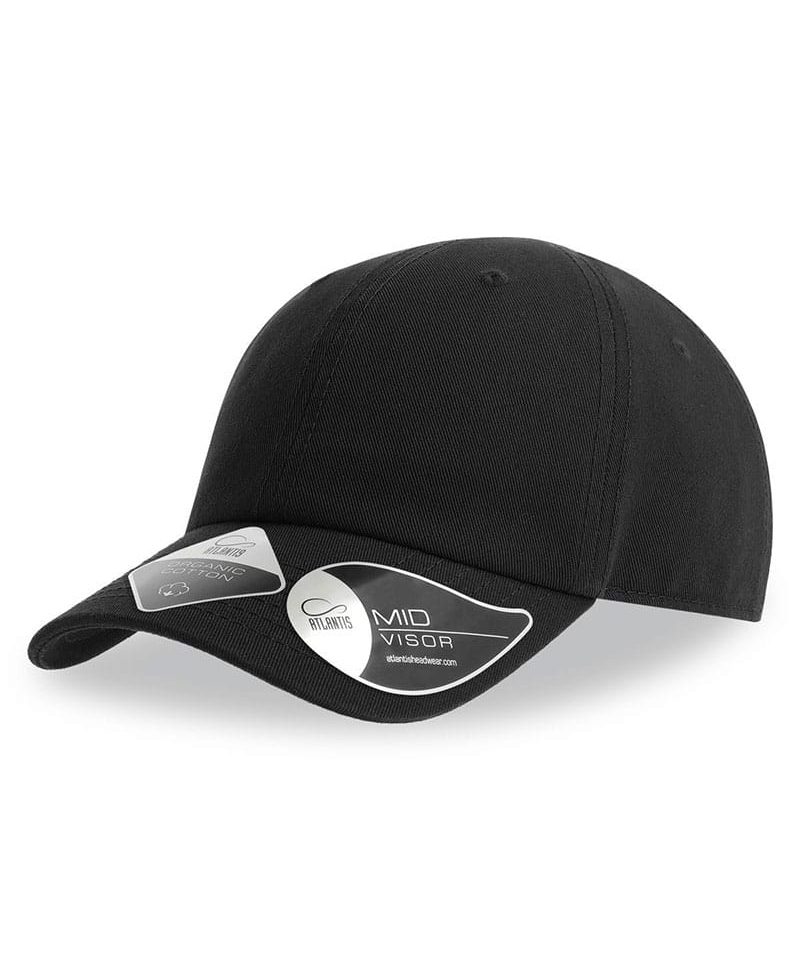 Cappellino-baseball-bambino-in-cotone-organico-destrutturato-Atlantis-Kid-Fraser-ATKIFR-nero