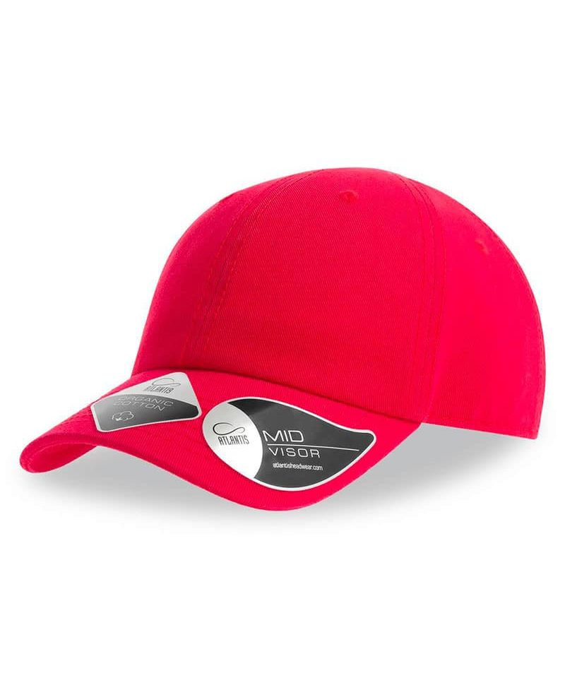 Cappellino-baseball-bambino-in-cotone-organico-destrutturato-Atlantis-Kid-Fraser-ATKIFR-rosso