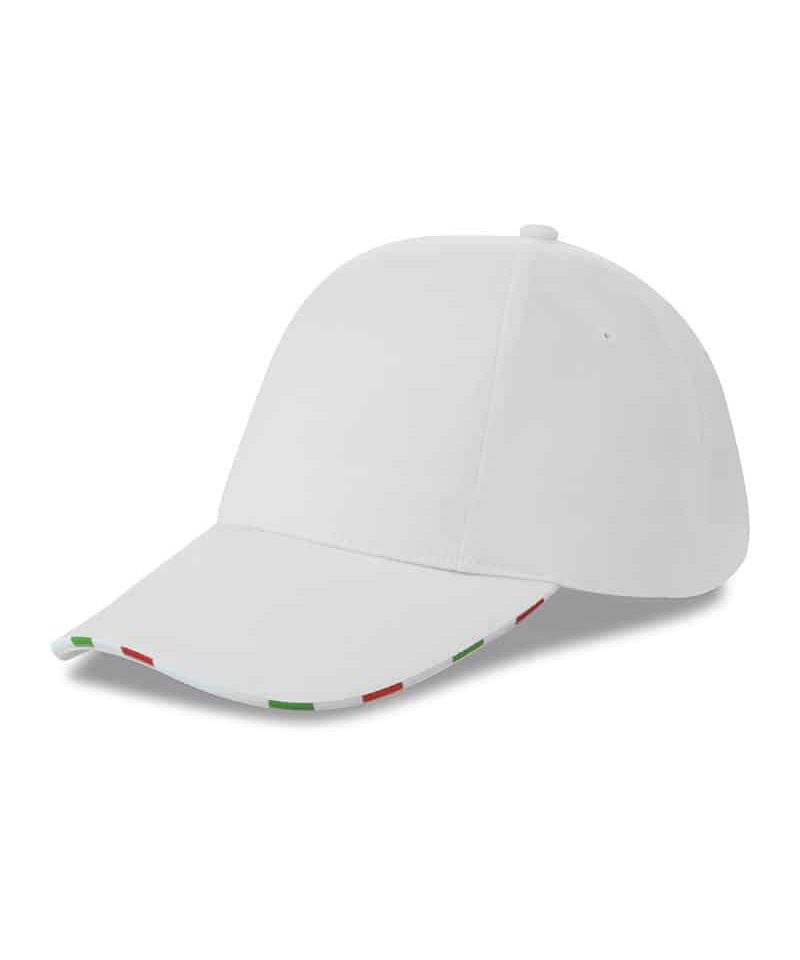 Cappello-baseball-6-pannelli-ruotati-con-tricolore-k18142-bianco