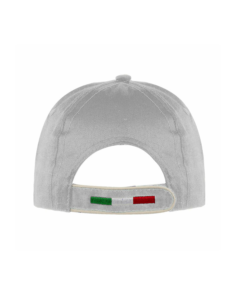 Cappello-baseball-6-pannelli-ruotati-con-tricolore-k18142-retro-bianco