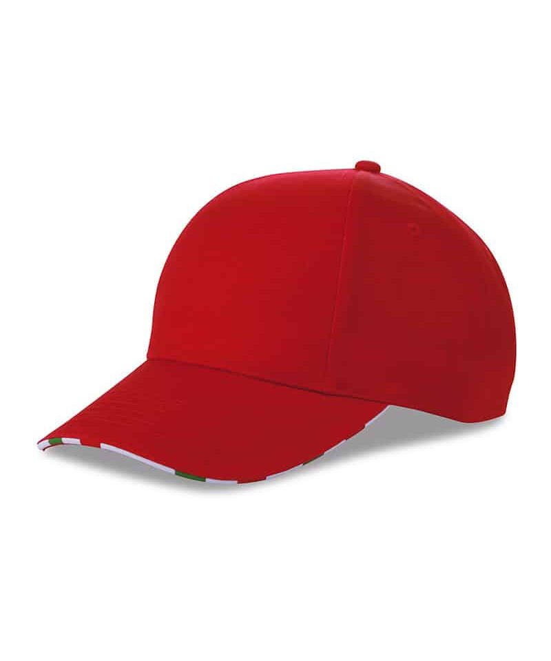 Cappello baseball 6 pannelli ruotati con tricolore k18142 14 Cappello-baseball-6-pannelli-ruotati-con-tricolore-k18142-rosso