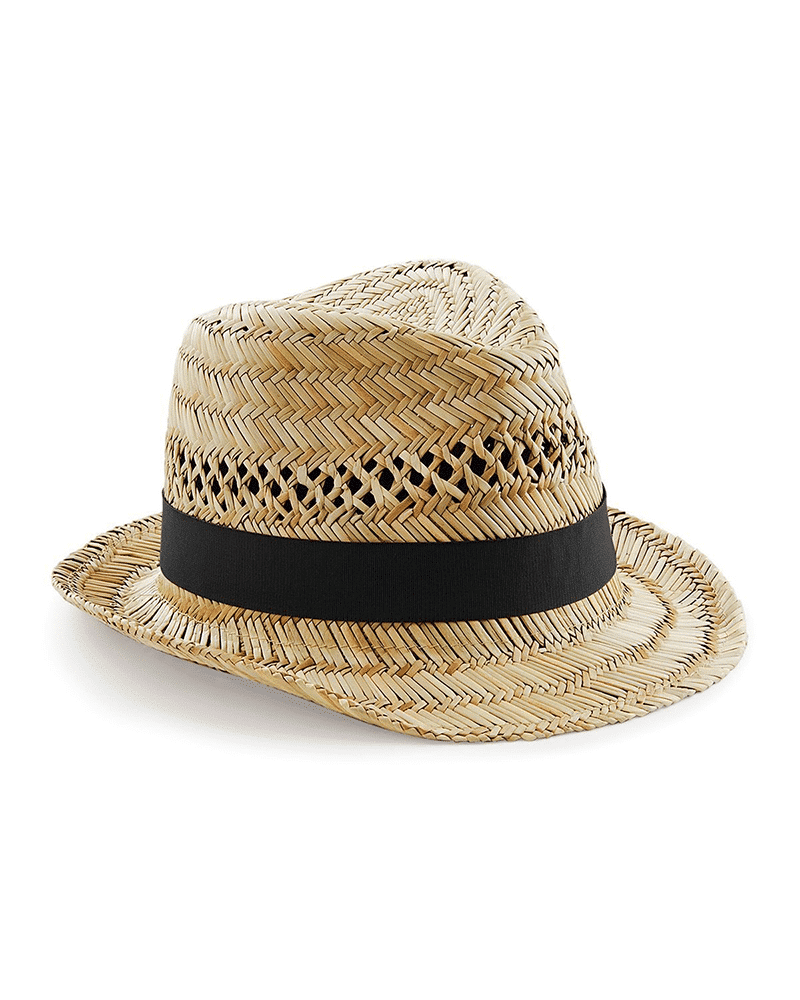 Cappello in paglia Beechfield Straw Summer Trilby B730 3 Cappello-in-paglia-Beechfield-B730
