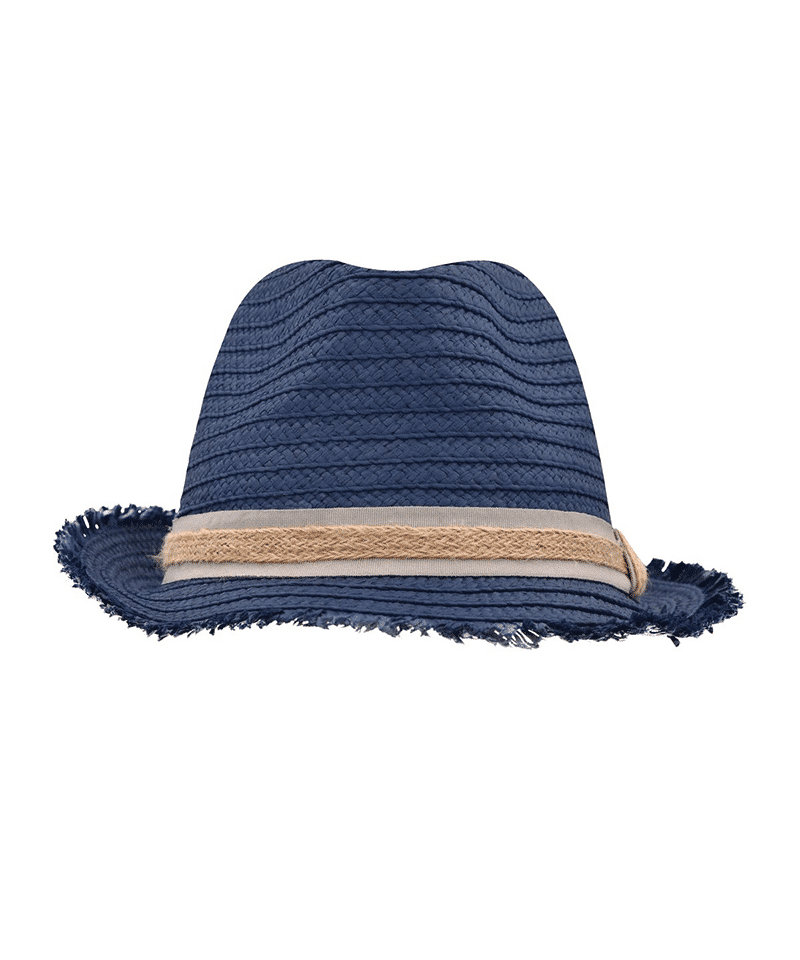 Cappello in paglia di carta Myrtle Beach MB6703 14 Cappello-in-paglia-di-carta-colore-blu-MYRTLE-BEACH-MMB6703-con-fascia-colorata-beige