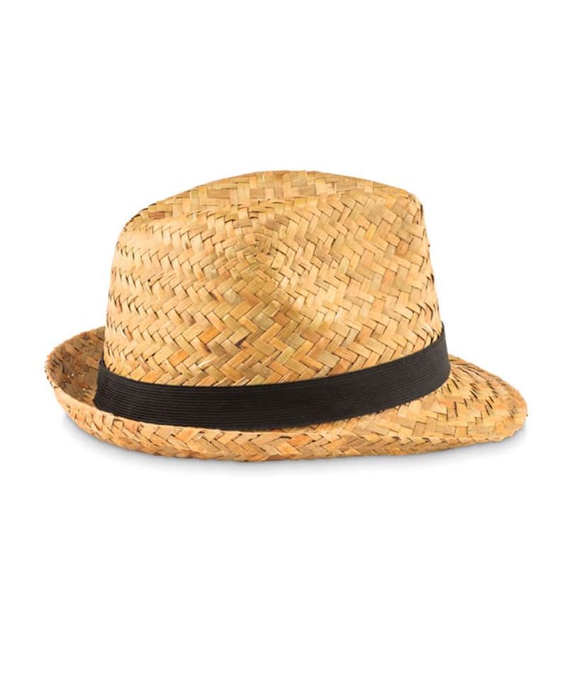 Cappello in paglia naturale con banda in poliestere MO9844 9 Cappello-in-paglia-naturale-con-banda-in-poliestere-mo9844-nero-retro