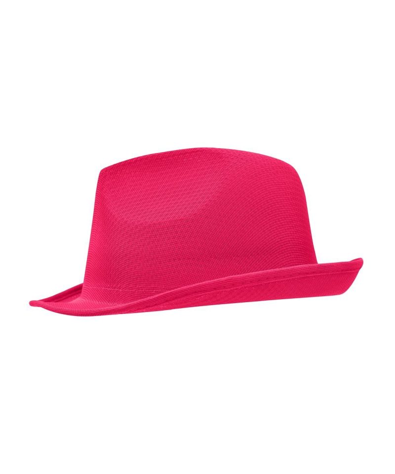 Cappello panama in finta paglia Myrtle Beach MB6625 20 Cappello panama in finta paglia Myrtle Beach MB6625 fucsia sinistro