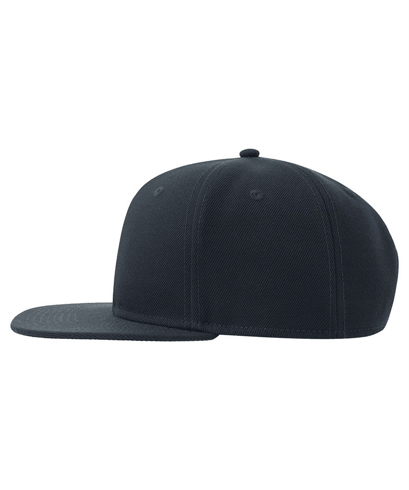 Cappello rapper bambino 6 apnnelli in poliestere Riciclato Atlantis Snap Back S ATKSBS blu navy fronte sinistro