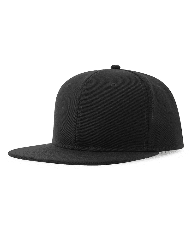 Cappello rapper bambino 6 apnnelli in poliestere Riciclato Atlantis Snap Back S ATKSBS nero