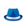 Cappello simil paglia in poliestere colorato con banda bianca MO9342 1 Cappello-simil-paglia-in-poliestere-colorato-con-banda-bianca-MO9342-blu-royal-bianco