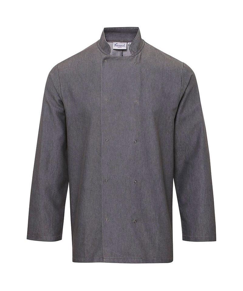 Giacca-chef-denim-Premier-PR660-grigio