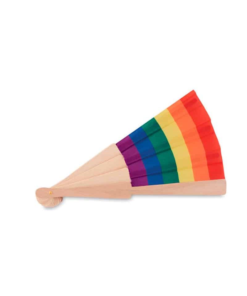 Ventaglio in legno e poliestere fantasia arcobaleno MO6446 11 Ventaglio-in-legno-e-poliestere-fantasia-arcobaleno-mo6446-aperto