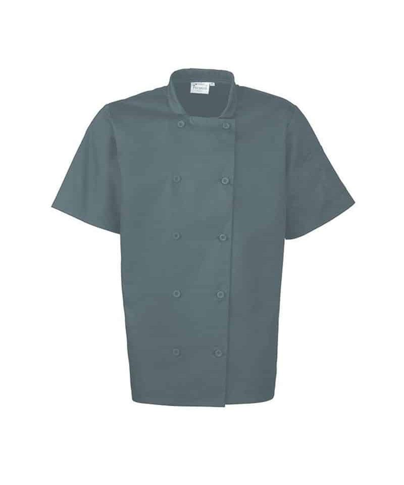 Giacca-cuoco-manica-corta-Premier-PR656-blu-acciaio