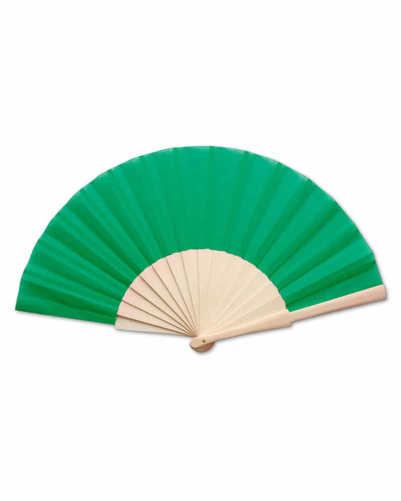 Ventagli-personalizzati-in-legno-e-poliestere-con-tela-colorata-50057-verde