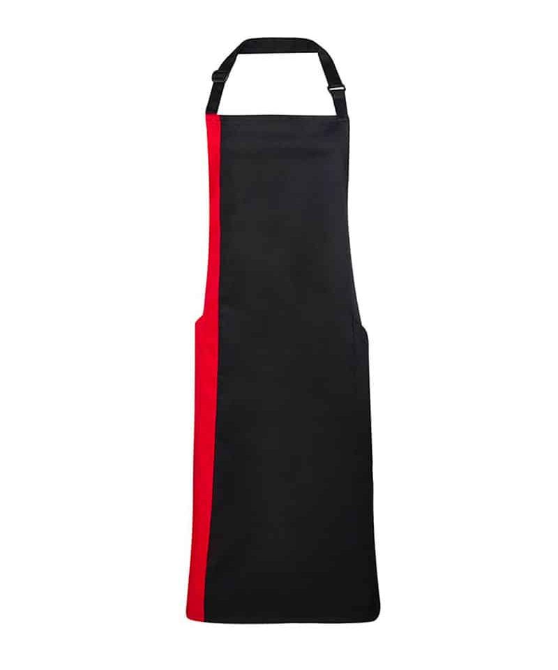 Grembiule-con-pettorina-bicolore-Premier-PR162-nero-rosso