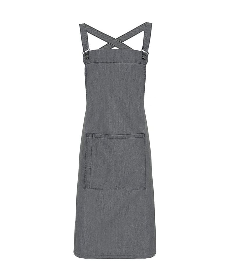 Grembiuli con pettorina Premier in cotone PR129 denim grigio