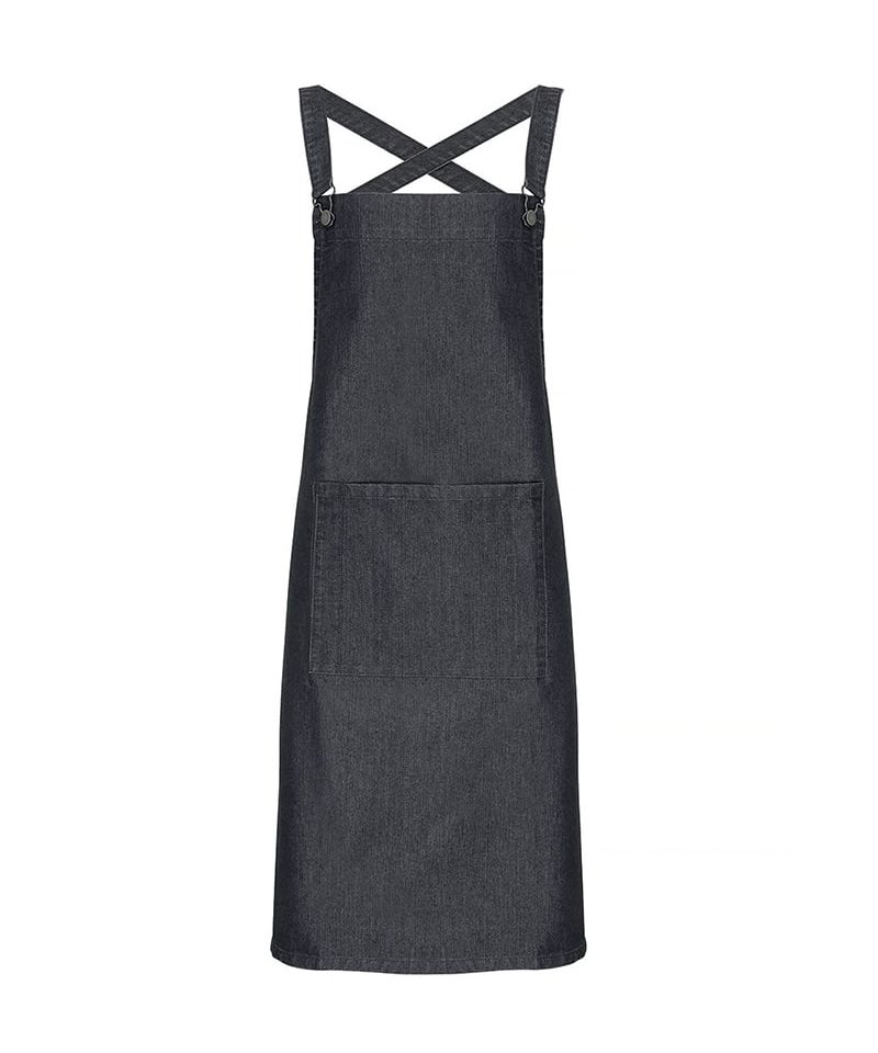 Grembiuli con pettorina Premier in cotone PR129 denim nero