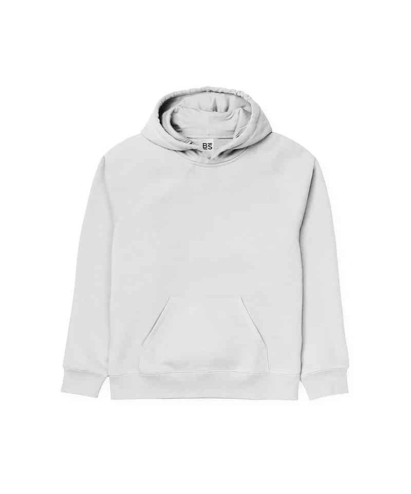 Felpa bambino cappuccio e tasca Black Spider BSK332 bianco
