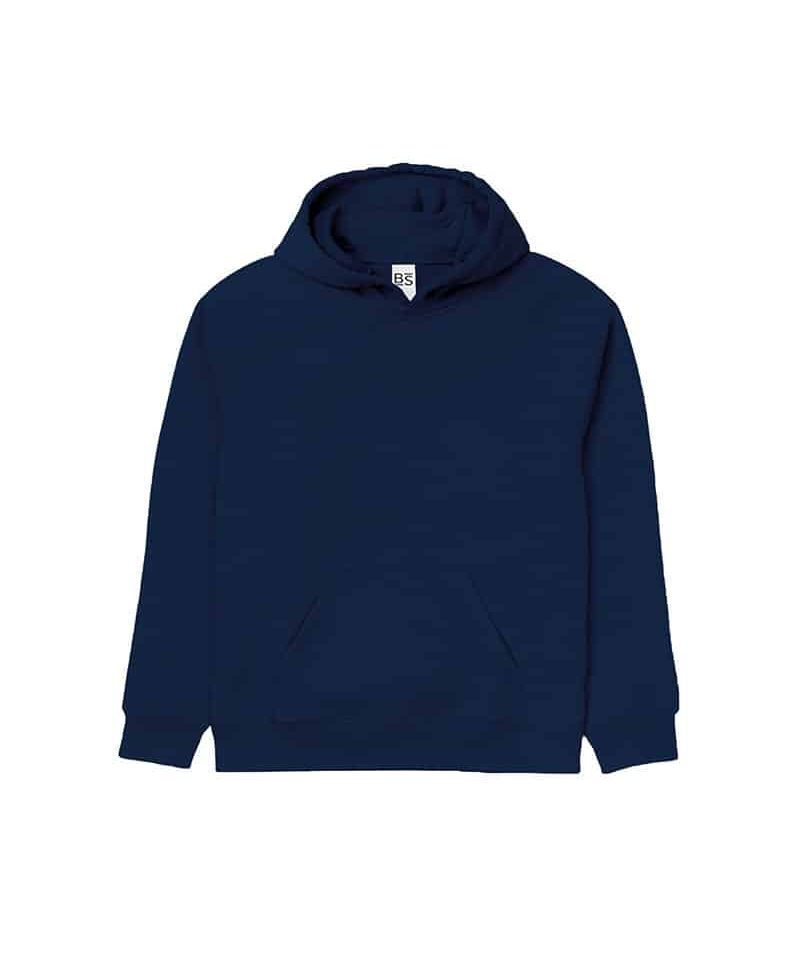 Felpa bambino cappuccio e tasca Black Spider BSK332 blu navy
