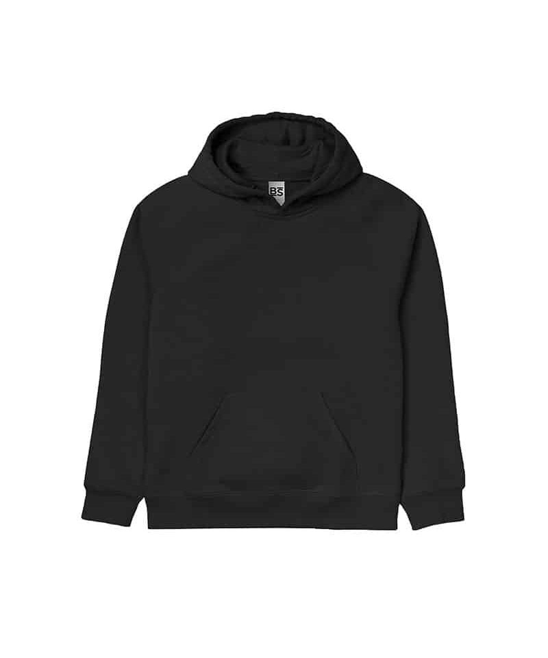 Felpa bambino cappuccio e tasca Black Spider BSK332 nero