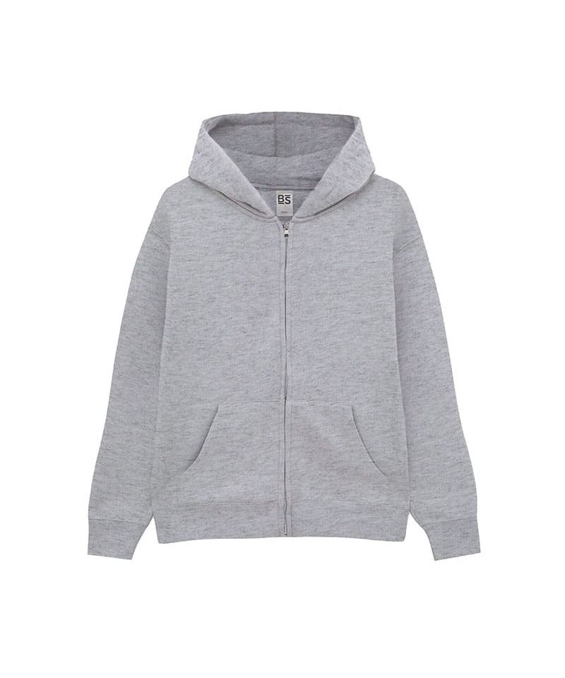 Felpa bambino cappuccio e zip Black Spider BSK333 12 Felpa bambino cappuccio e zip Black Spider BSK333 grigio melange
