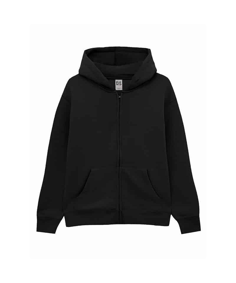 Felpa bambino cappuccio e zip Black Spider BSK333 13 Felpa bambino cappuccio e zip Black Spider BSK333 nero
