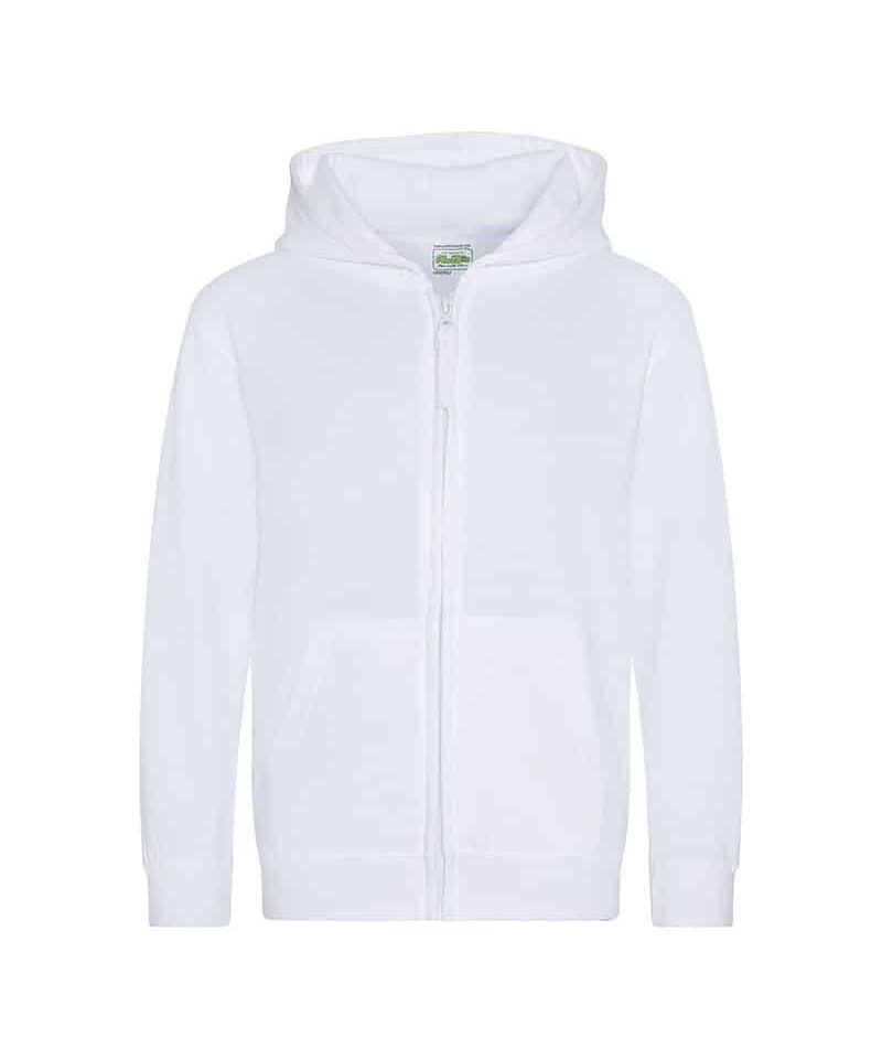 Felpa bambino cappuccio e zip Just Hood JH050J 13 Felpa bambino cappuccio e zip Just Hood JH050J bianco