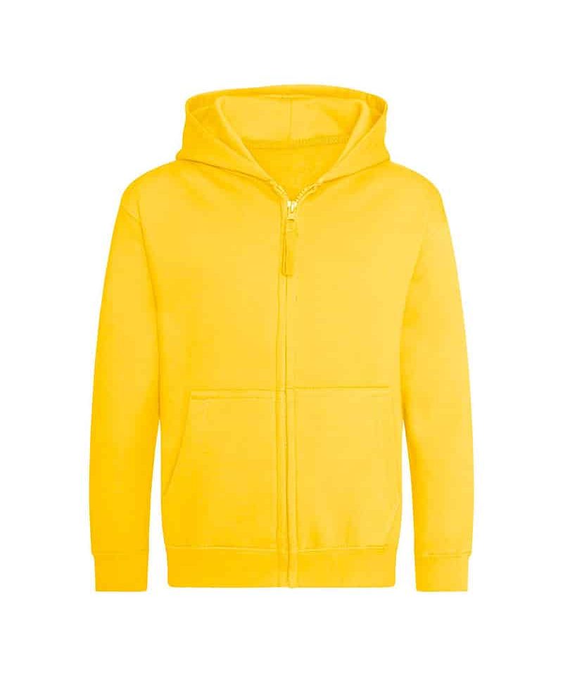 Felpa bambino cappuccio e zip Just Hood JH050J giallo