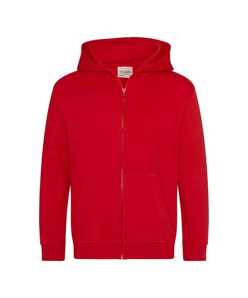 Felpa bambino cappuccio e zip Just Hood JH050J 12 Felpa bambino cappuccio e zip Just Hood JH050J rosso