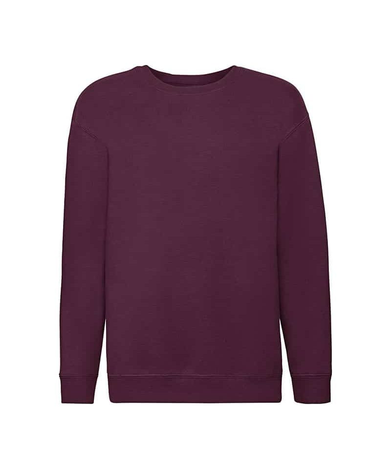 Felpa bambino girocollo Fruit of the Loom FR620310 bordeaux
