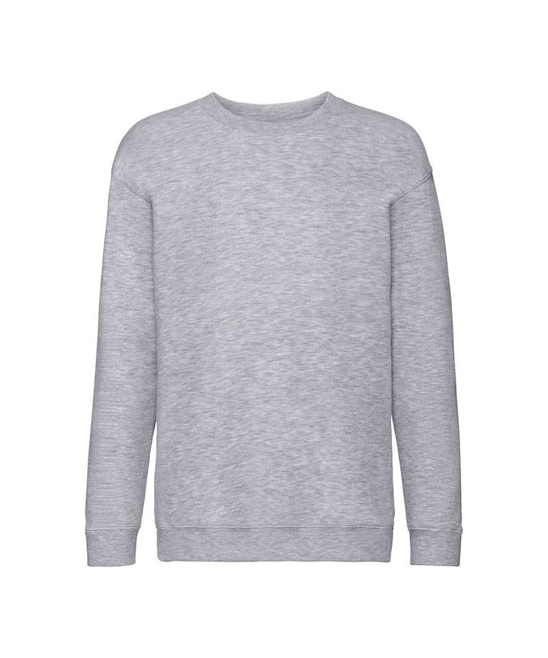 Felpa bambino girocollo Fruit of the Loom FR620310 grigio melange