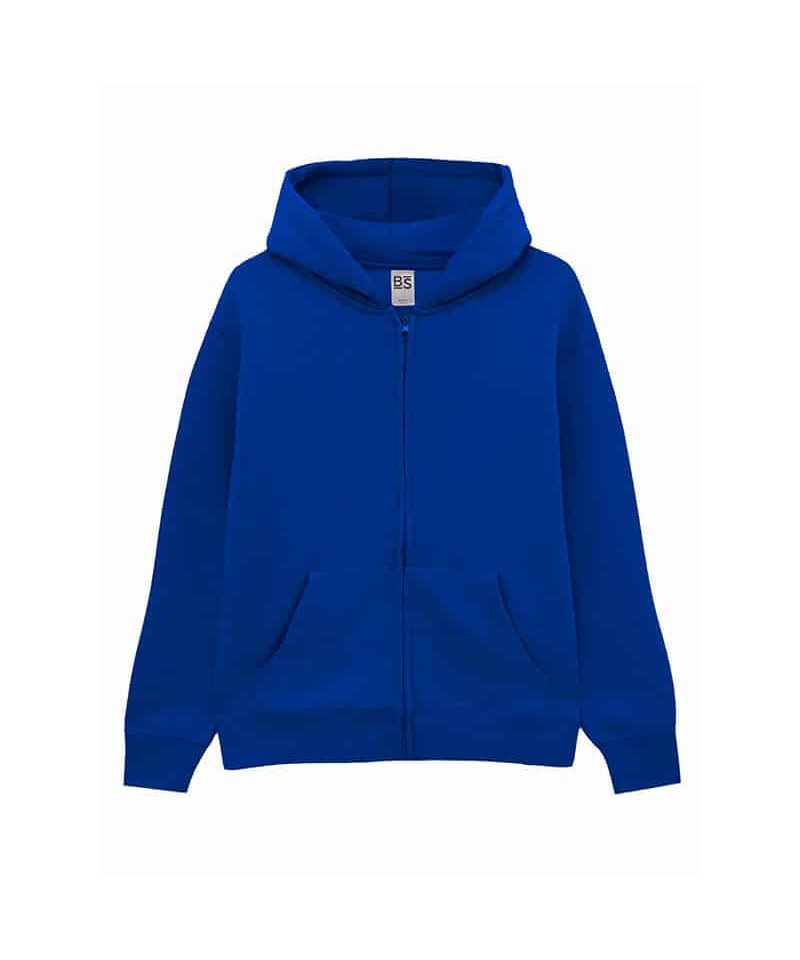 Felpa bambino zip e cappuccio Black Spider BSK304 blu royal