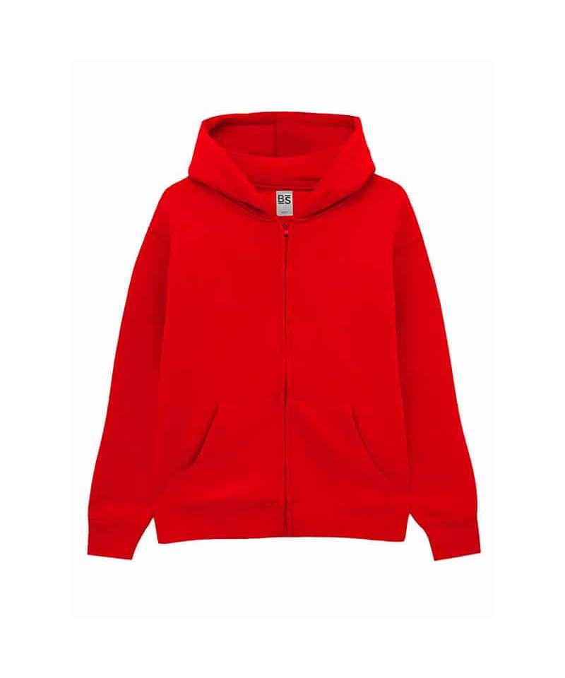 Felpa bambino zip e cappuccio Black Spider BSK304 11 Felpa bambino zip e cappuccio Black Spider BSK304 rosso