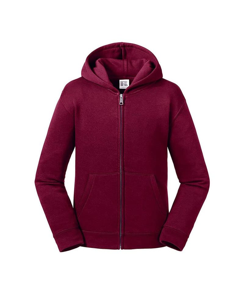 Felpa bambino zip e cappuccio Russell JE266B 11 Felpa bambino zip e cappuccio Russell JE266B burgundy