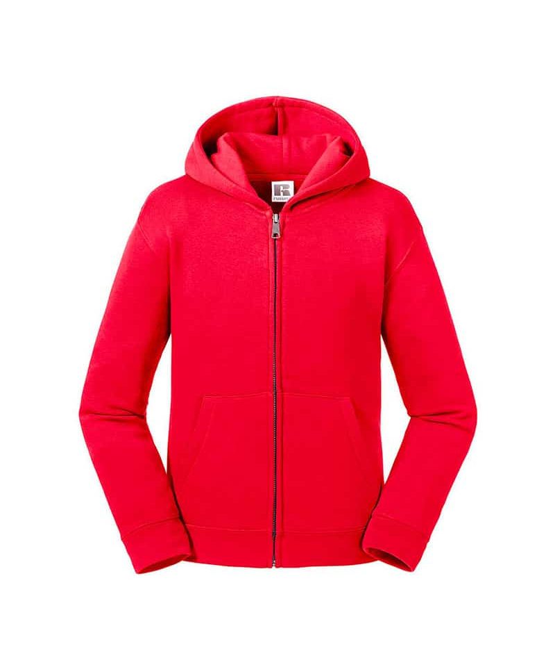 Felpa bambino zip e cappuccio Russell JE266B rosso