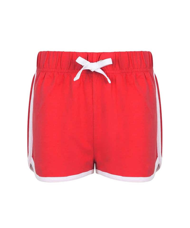 Pantaloncino short bambina Skinnifit SKSM069 rosso bianco