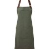 Grembiule Premier con girocollo in ecopelle PR144 1 Grembiule Premier con girocollo in ecopelle PR144 verde