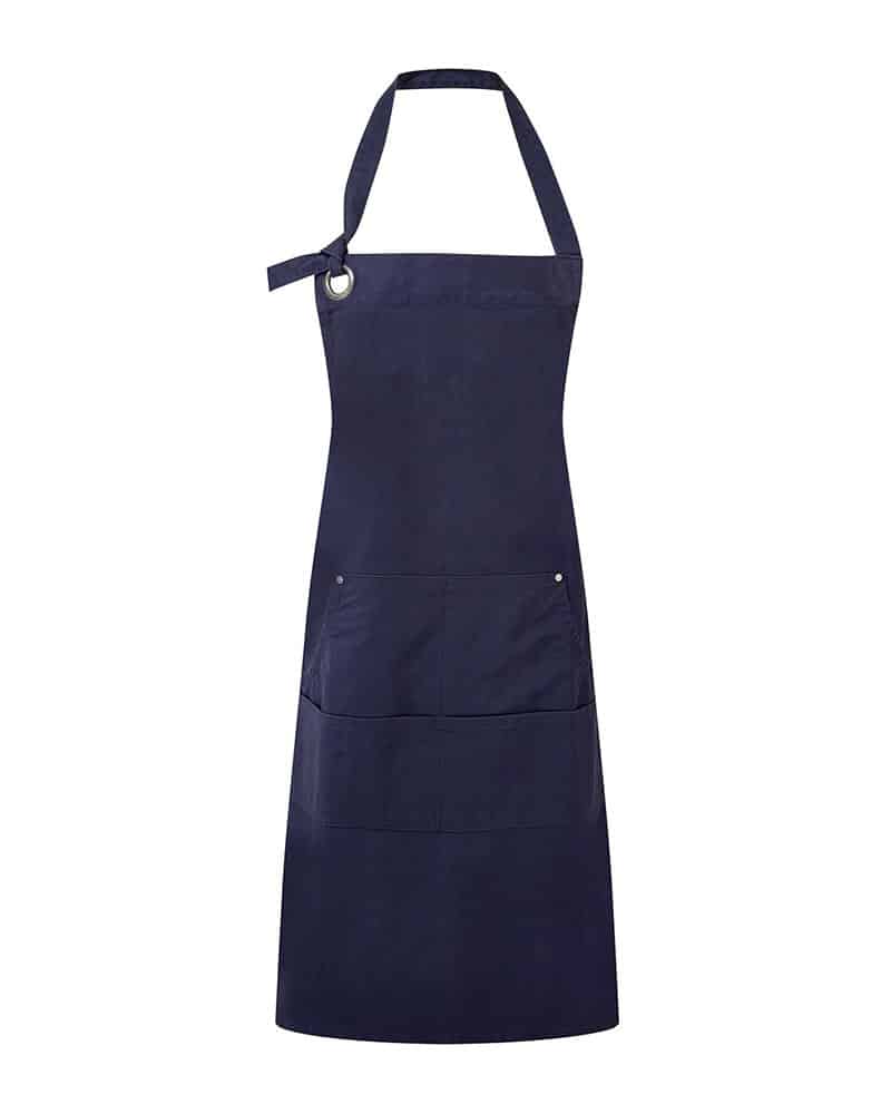 Grembiule Premier in canvas con pettorina PR137 10 Grembiule Premier in canvas con pettorina PR137 -blu-navy