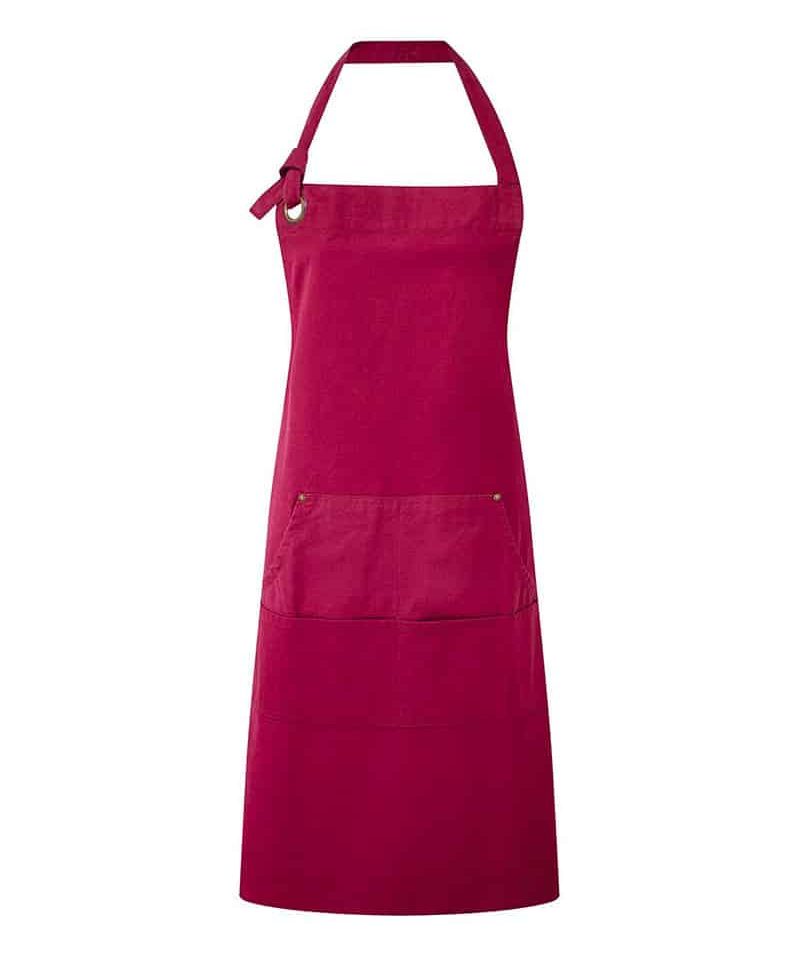Grembiule Premier in canvas con pettorina PR137 11 Grembiule Premier in canvas con pettorina PR137 burgundy