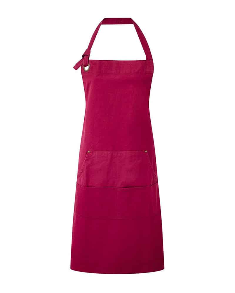 Grembiule Premier in canvas con pettorina PR137 4 Grembiule Premier in canvas con pettorina PR137 burgundy