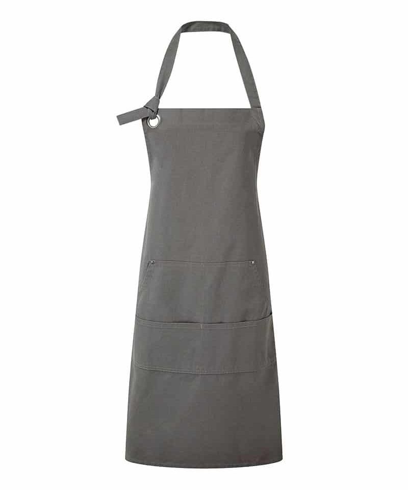 Grembiule Premier in canvas con pettorina PR137 13 Grembiule Premier in canvas con pettorina PR137 grigio