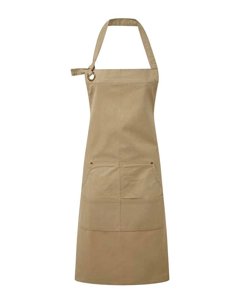 Grembiule Premier in canvas con pettorina PR137 3 Grembiule Premier in canvas con pettorina PR137 khaki