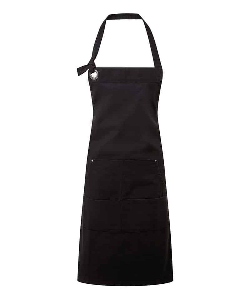 Grembiule Premier in canvas con pettorina PR137 15 Grembiule Premier in canvas con pettorina PR137 nero