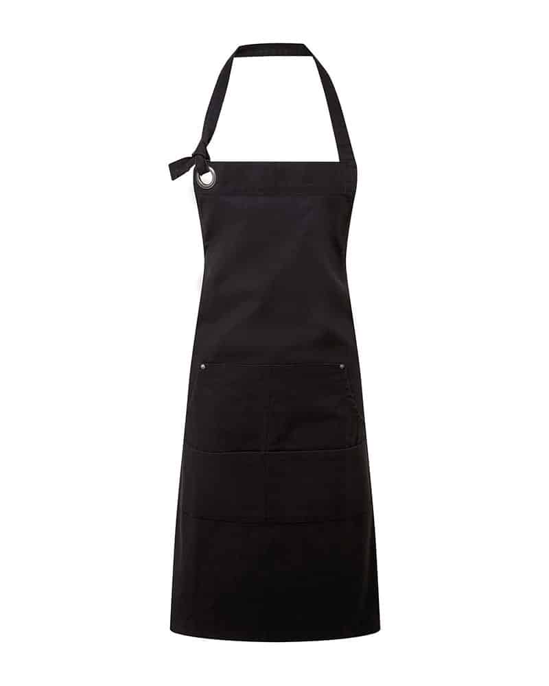 Grembiule Premier in canvas con pettorina PR137 8 Grembiule Premier in canvas con pettorina PR137 nero