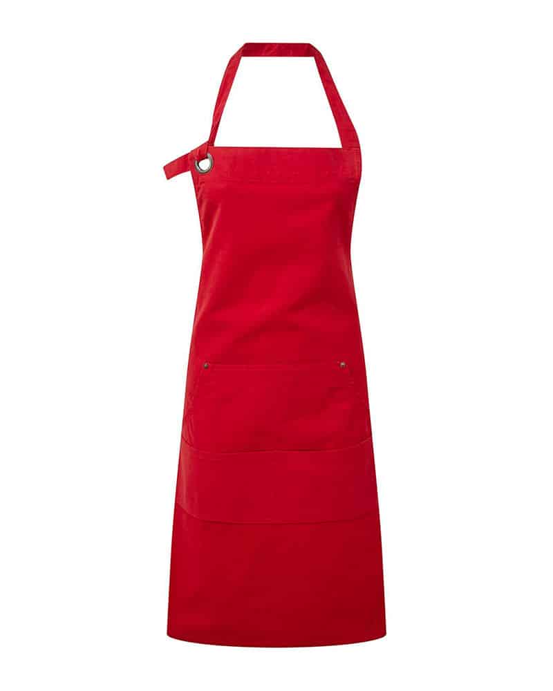 Grembiule Premier in canvas con pettorina PR137 9 Grembiule Premier in canvas con pettorina PR137 rosso