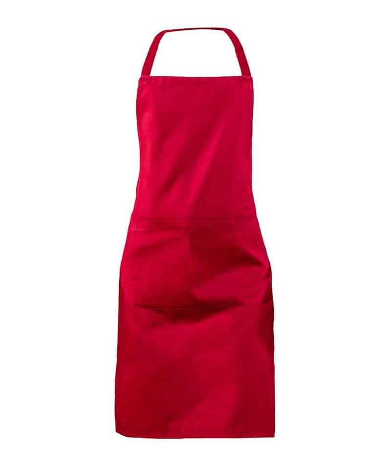Grembiule con pettorina Colore Italiano MI051 rosso